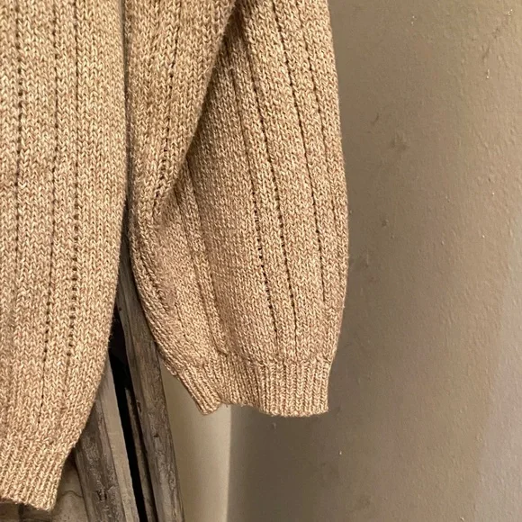 John Ashford Men's Knit Sweater in Cream - Picture 7 of 8